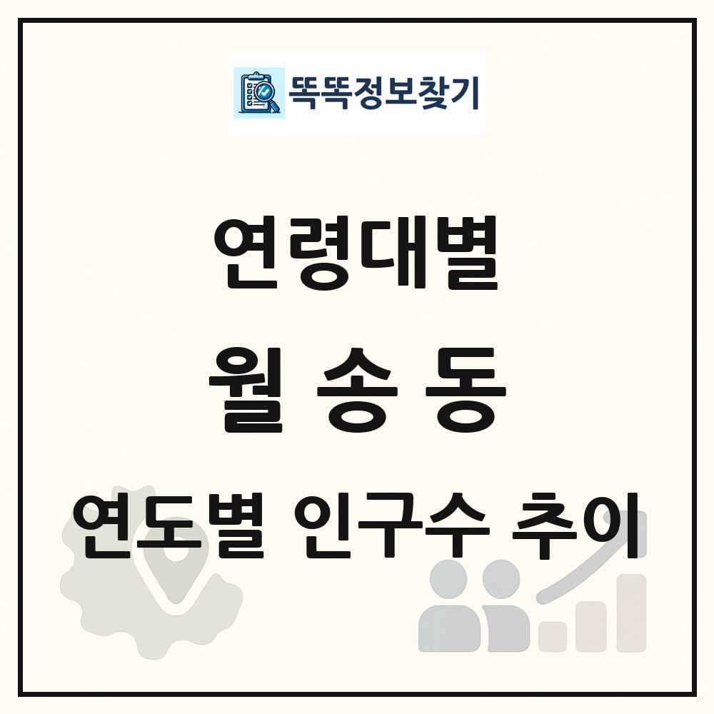 월송동 생애주기별 인구수 링크 그림